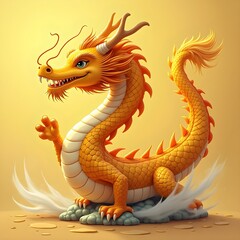 Obraz premium chinese dragon statue, dragon on the roof