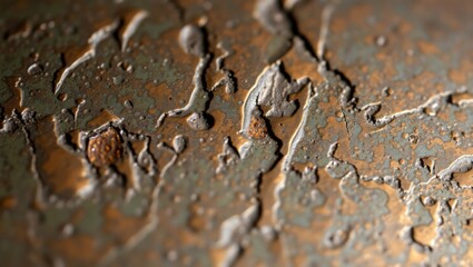 Organic Texture of Weathered Bronze Patina