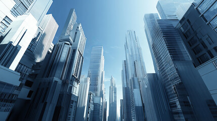 Skyscrapers buildings isolated tower office city architecture house business apartment vector illustration