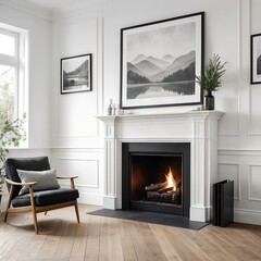 Cozy Living Room with Fireplace and Modern Decor