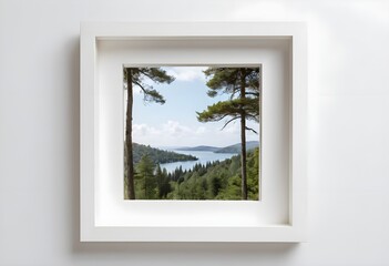 Framed Lake and Forest View