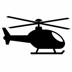 Obraz premium Silhouette Helicopter Illustration
