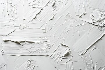Obraz premium Many rough white smears of acrylic oil paint on flat surface. Detailed photo textured background