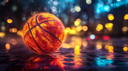 Fototapeta premium digital light basketball background