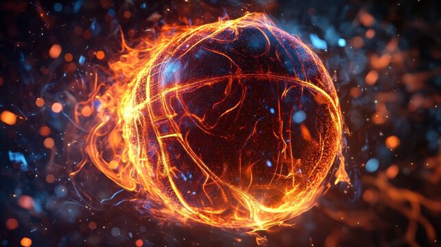 digital light basketball background