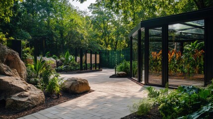 An inaugural ceremony for the opening of a new zoo exhibit. Featuring wildlife and education