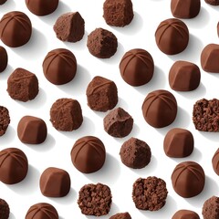 Fototapeta premium Assorted Chocolate Truffles and Bonbons