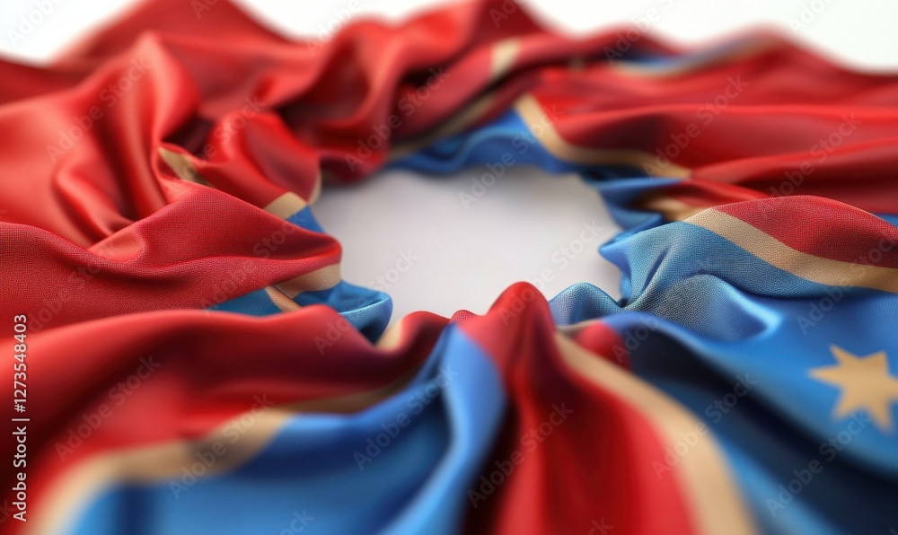 Aufkleber vibrant fabric swirl featuring a colorful design with intricate patterns and textures