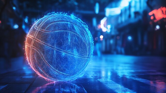 digital light basketball background