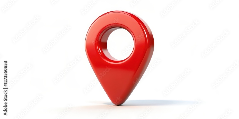 Poster red map pointer icon