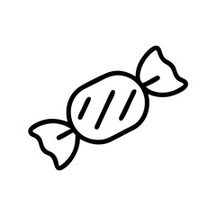 Icon of a candy outline on a transparent background for food concept