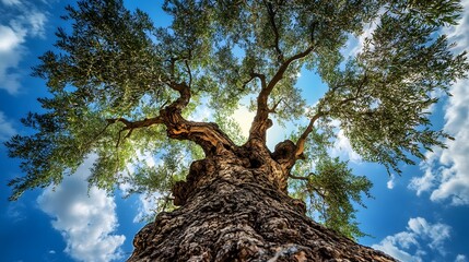An Enchanting Arbequina Olive Tree Amidst the Serene Landscapes of Catalonia, Spain, Capturing the Essence of Mediterranean Tranquility