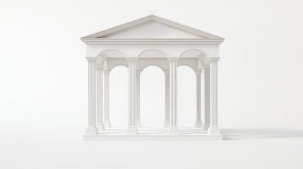 Obraz premium White colonnade against a stark background, symbolizing concepts of law, history, and architecture. Ideal for projects needing themes of justice or history.