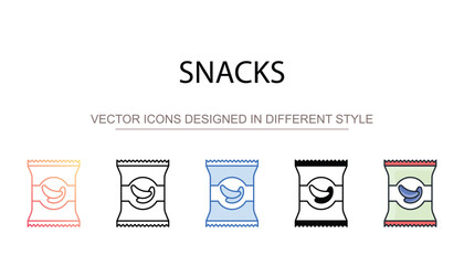 Snacks icon design with white background stock illustration