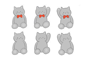 ねこ（グレー）