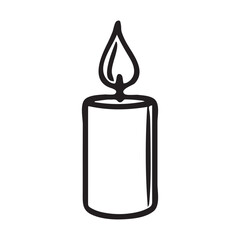 Simple vector icon of a candle illustration