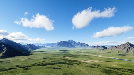 Fototapeta premium Vast Mountain Valley Landscape