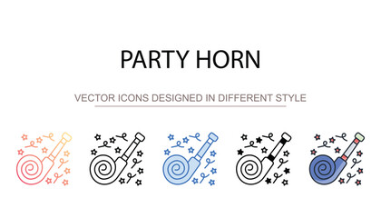 Fototapeta premium Party Horn icon design with white background stock illustration