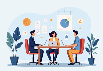 business people working together