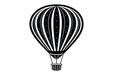 Naklejka premium hot air balloon silhouette vector illustration
