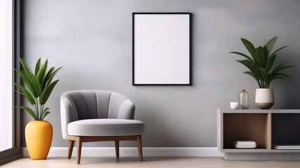 Fototapeta premium Room Decoration, White Picture Frames, Modern Wall Art for Interior Design