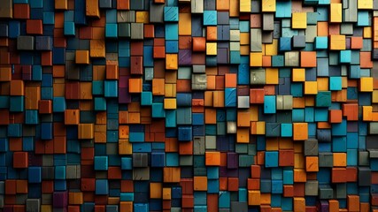 Fototapeta premium 3d illustration of abstract geometric composition, digital artwork for creative graphic design