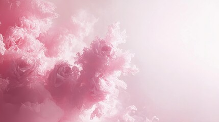 Fototapeta premium Dreamy pastel pink roses background for elegant designs