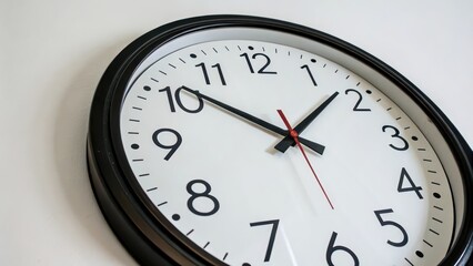 Analog Clock on White Background