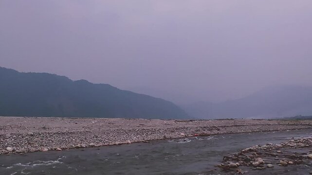 Torsa river valley in Cooch Behar, West Bengal, India in May 2024....