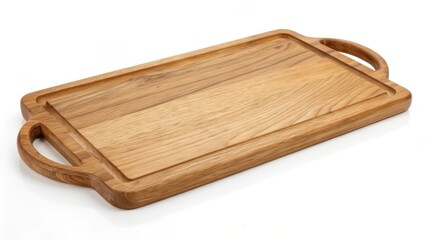 Rectangular Wooden Serving Tray with Handles