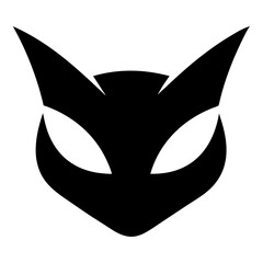 Vector cat face, minimalist and adorable
