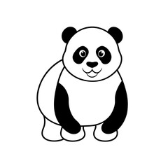 panda isolated on a white background