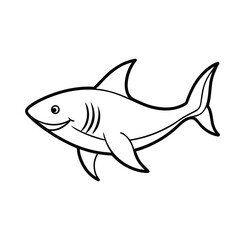 Fototapeta premium vector illustration of a shark