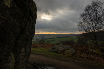 A Winter view from Froggatt edge Derbyshire