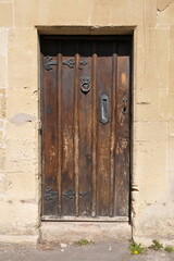 Old wooden door of a house