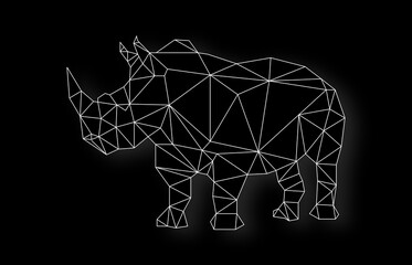 This geometric rhino is a reminder of the beauty and power of nature.
