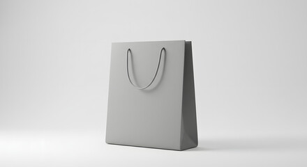Gray totebag soft studio light product photography mockup clean simple shopping bag shot