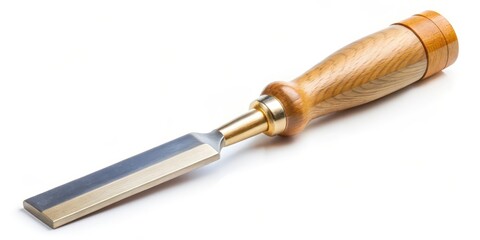 Fototapeta premium Woodworking Chisel on White Background