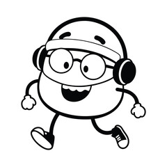 Funny Burger Vector Illustration on white background for National Hamburger Day.