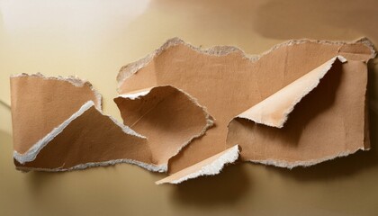 破れた茶色の紙