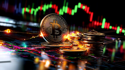 Cryptocurrency trading insights financial market image digital environment close-up view investment analysis