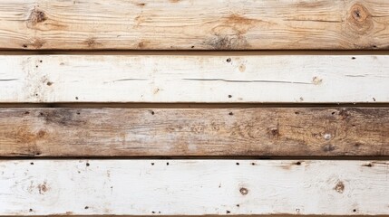 Naklejka premium Rustic wooden planks arranged in a horizontal pattern, showcasing natural textures and color