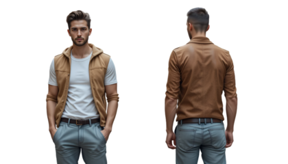 young man and men sweatshirt mockup with model street background