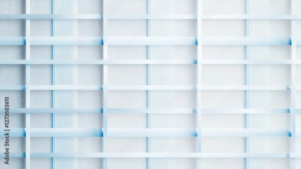 Sticker a seamless grating pattern featuring soft pastel blue lines over a pale gray background, creating a 