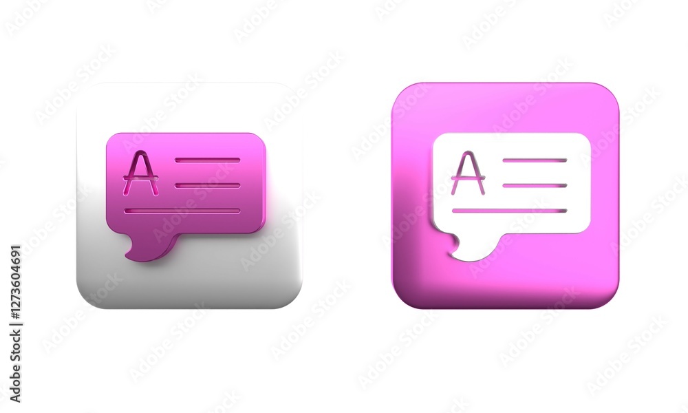 Aufkleber colorful speech bubbles with answer icon isolated on white background. faq sign. chat speech bubble 