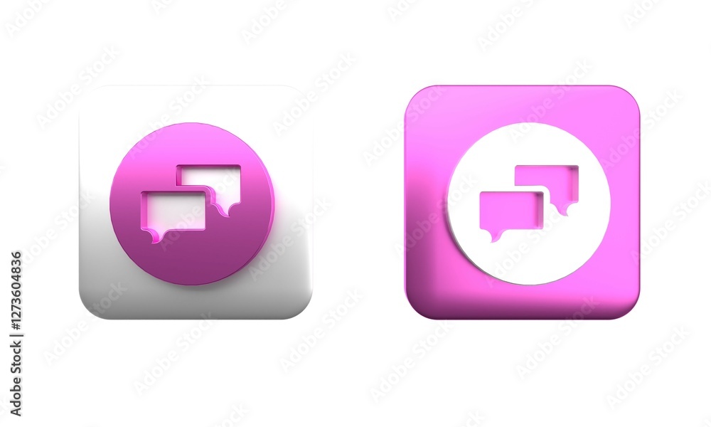 Poster colorful speech bubble chat icon isolated on white background. message icon. communication or commen