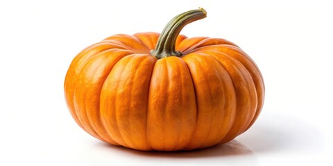 Obraz premium Orange Pumpkin on White Background