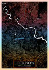Lucknow City Street Map, modern city background, urban city, watercolor city art, abstract city, urban background, city landscape, city banner district, city house, business city view