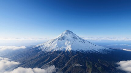 Fototapeta premium Majestic snow-capped mountain peak