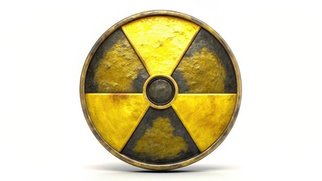 Radioactive Symbol, Grunge, Aged, Metal, Icon